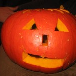 Den Kürbisköpfen an der Kragen